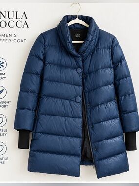 Cinzia Rocco Women's Navy Puffer Coat